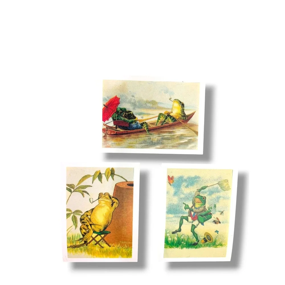 6 Greeting Cards with Envelopes The Lora Verner Collection of Frogs Gift Pack